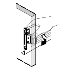 Use your fingers to snap the fixing bracket closed.