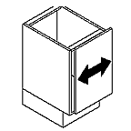 Cabinet door side adjustment